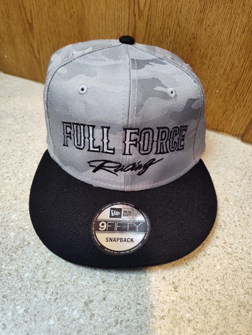 New Era Grey Camo and Black Full Force Racing Snapback